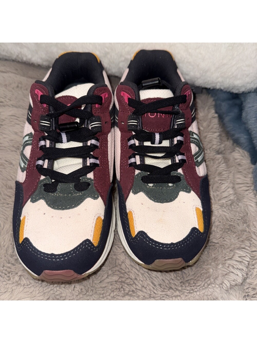 new Vionic Womens 2 23WALK .0 Sneakers Pink Burgundy Multi Suede Walking Shoes 6